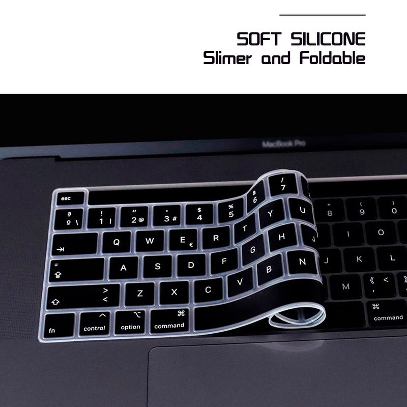 HRH Ultra Thin Spanish Language Silicone Keyboard Cover Skin for MacBook Pro 13 inch 2020(Model A2289/A2251/A2338 M1 Chip) and for MacBook Pro 16" 2019 (Model A2141) Accessories - Image 4